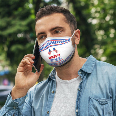 Personalized Dog Gift Idea - Happy 4th Of July For Dog Lovers - Cloth Mask